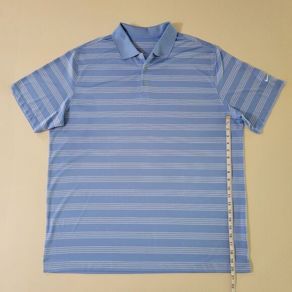 Nike Men's Blue Stripe Golf Sport Dri-FIT® Polo - Picture 6 of 13